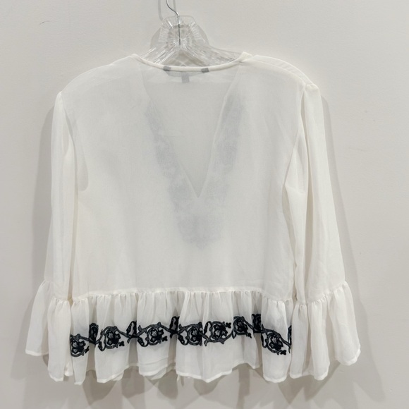 Walter Baker chiffon bell sleeve boho embroidered top ❤️ - Picture 7 of 7